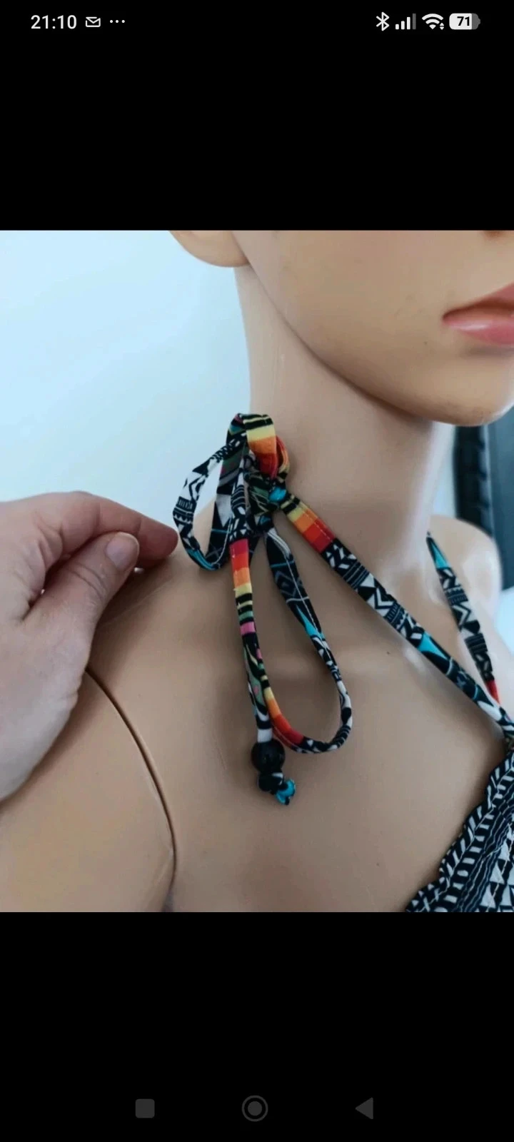 Vestido de verano de espalda descubierta con estampado étnico multicolor para mujer S/M – photo 5